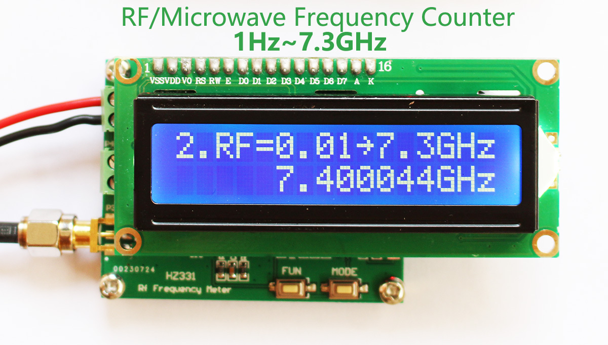 频率计 HF RF frequency meter 2.4G 3G 5.8G 6G 7G 1Hz~7.3GHz