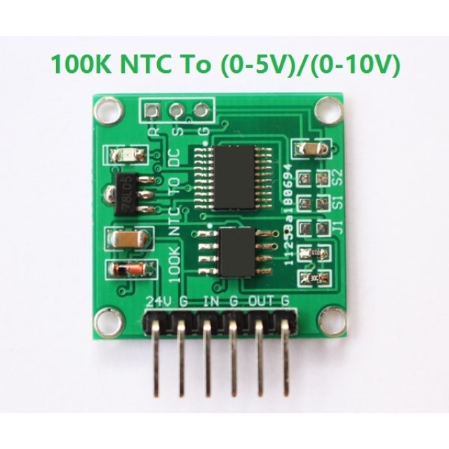 NTC thermistor voltage 100K NTC to 0-5V 0-10V linear conversion temperature transmitter module