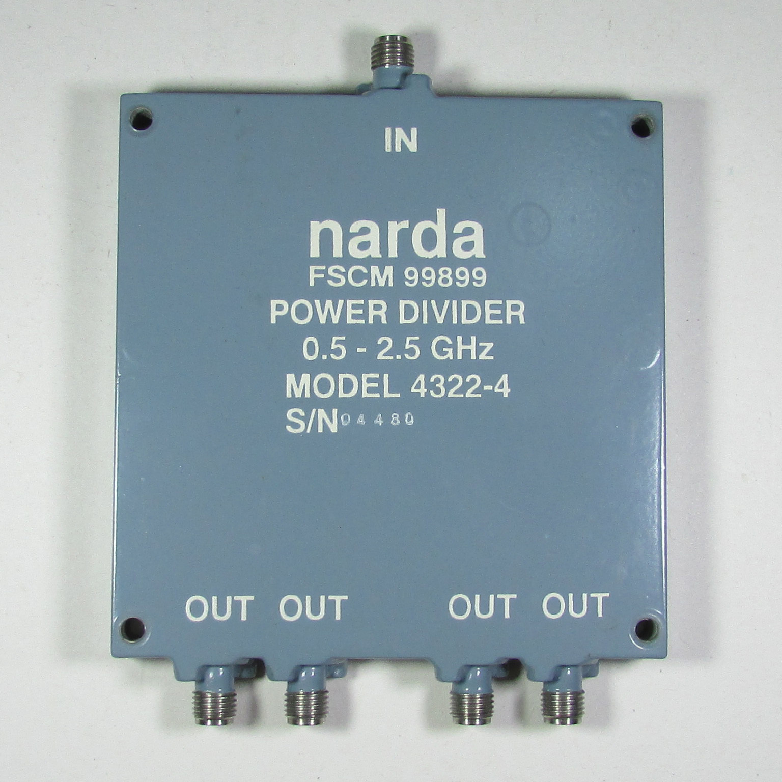 narda 4322-4 0.5-2.5GHz SMA one point four power divider