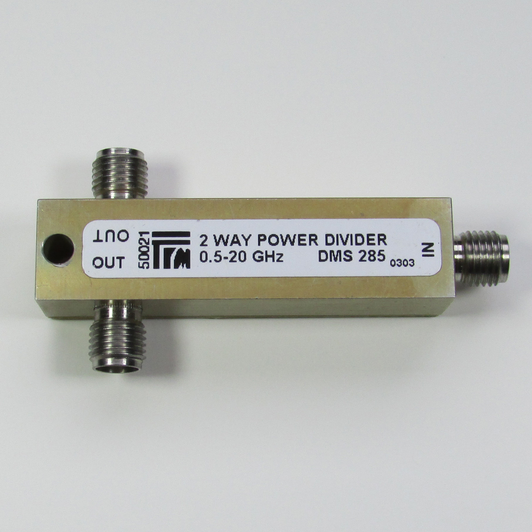 TRM DMS285 0.5-20GHz SMA RF Microwave One-to-Two Power Divider