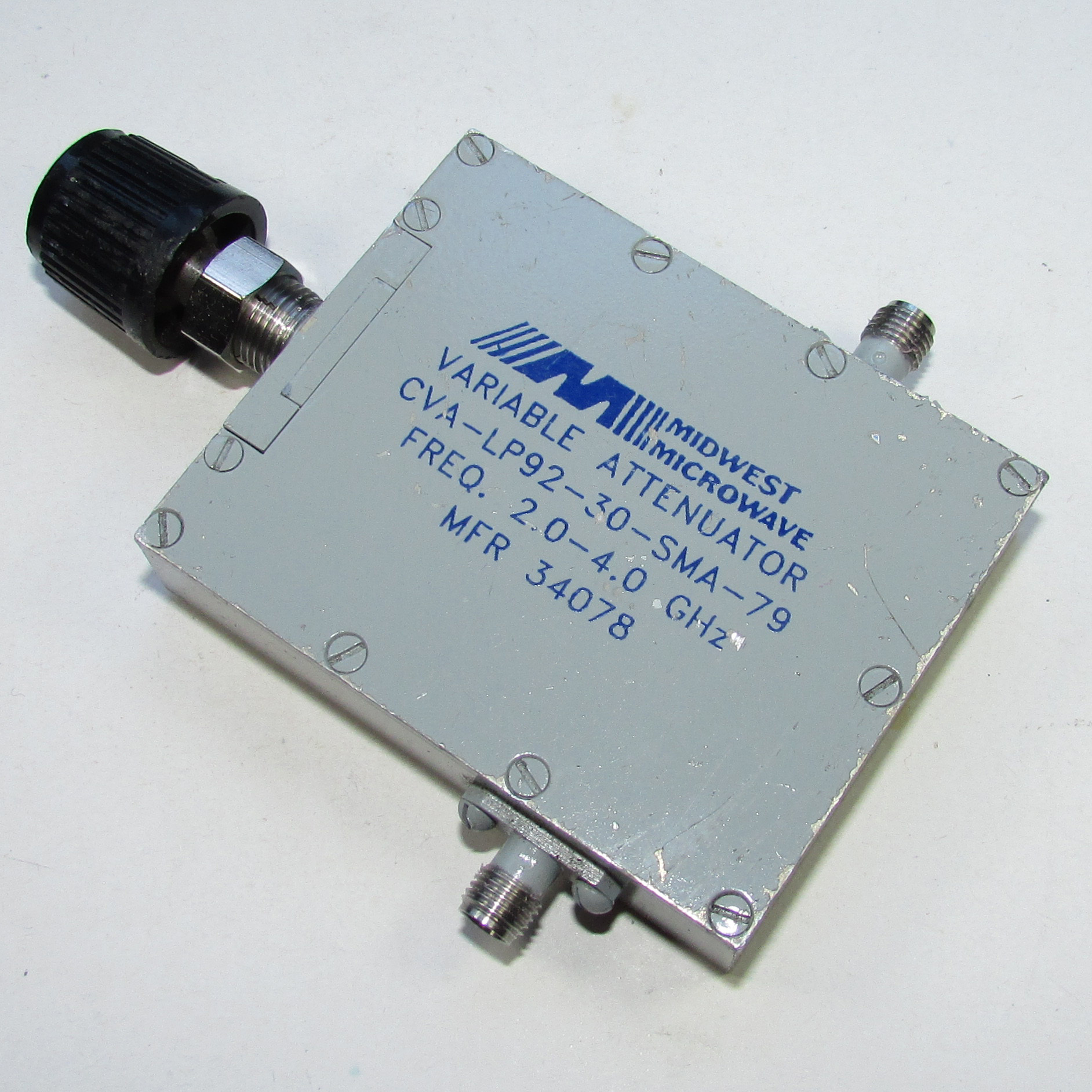 MIDWEST CVA-LP92-30-SMA-79 2-4GHz 30dB 5W RF Continuously Adjustable Attenuator