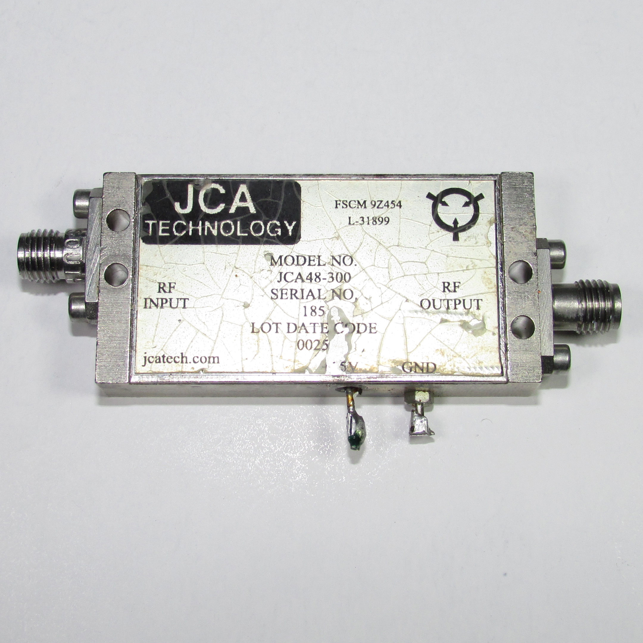 American JCA JCA48-300 4-8GHz 30dB 10dBm SMA microwave low noise amplifier / LNA