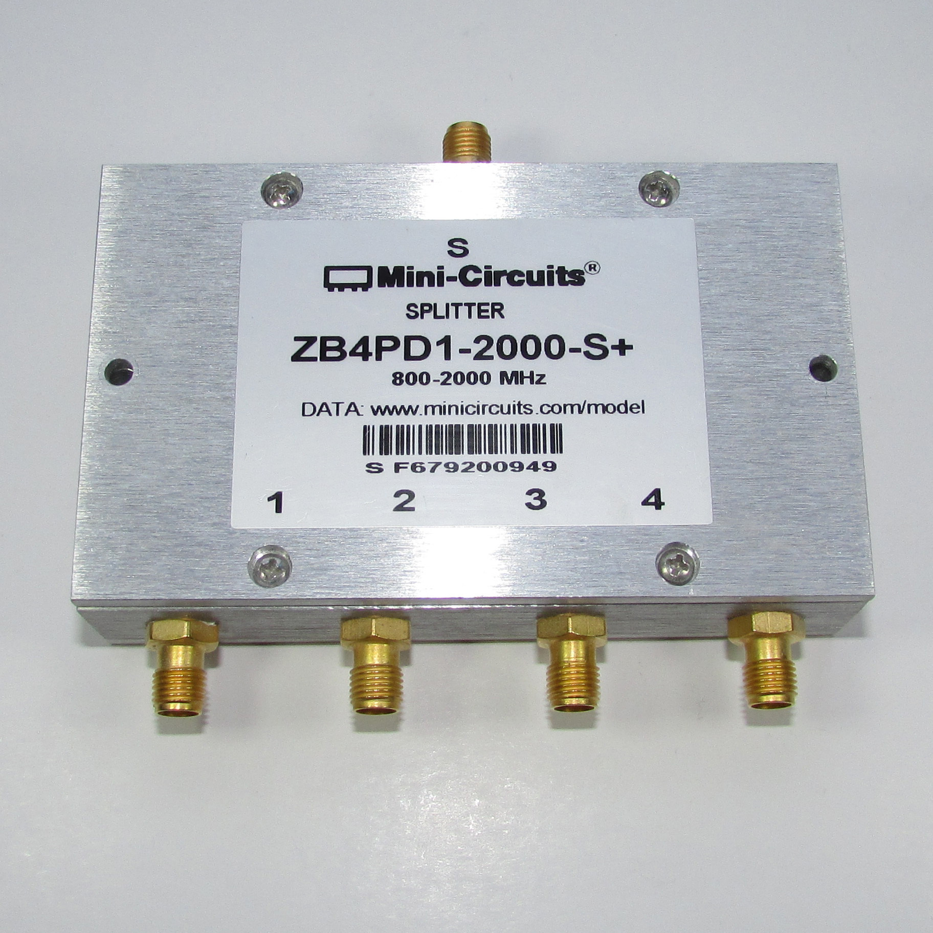 Mini-Circuits ZB4PD1-2000-S + 800-2000MHz SMA RF One Point Four Power Divider