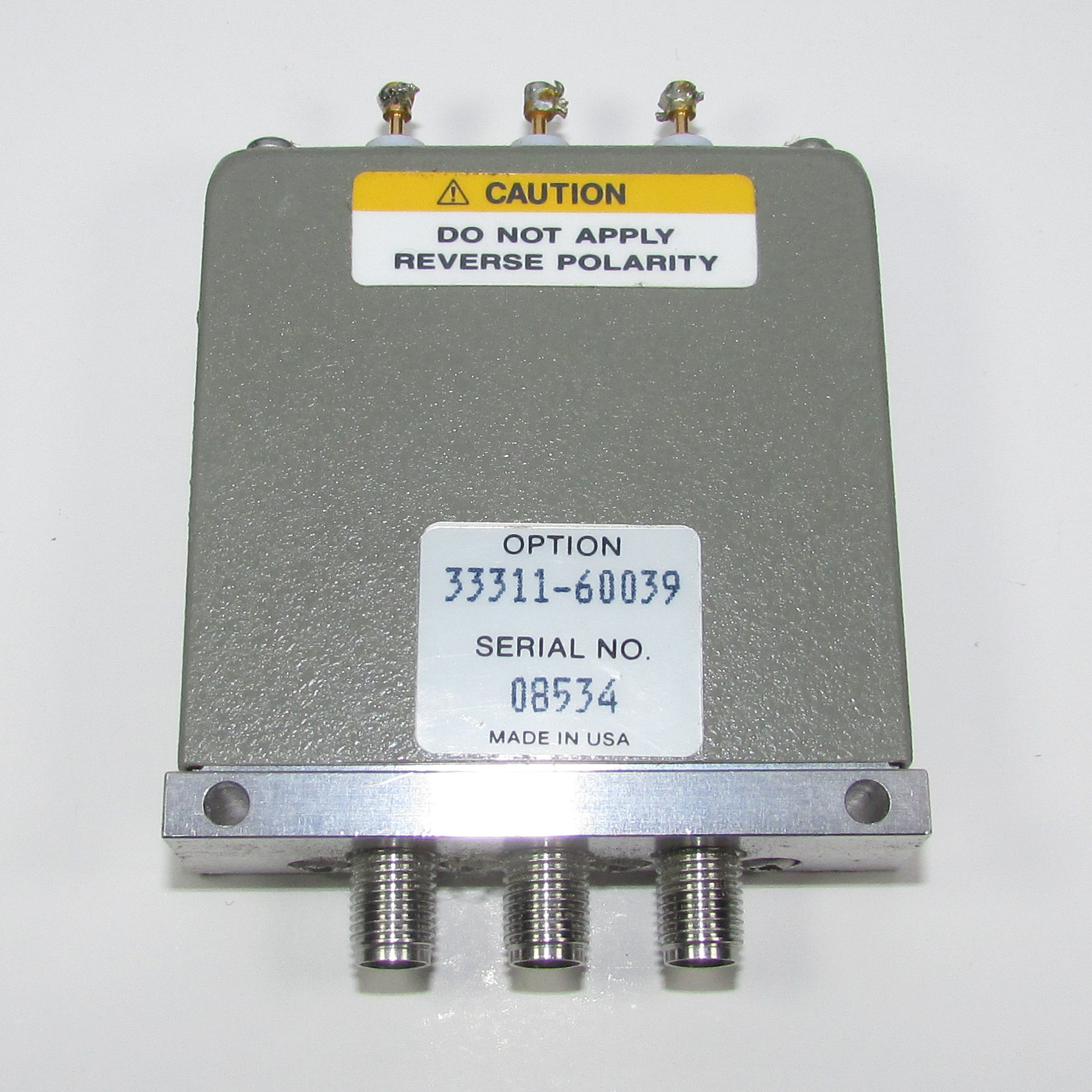 HP / Agilent 33311-60039 18GHz 24V 1W SMA RF Microwave Single Pole Double Throw Switch