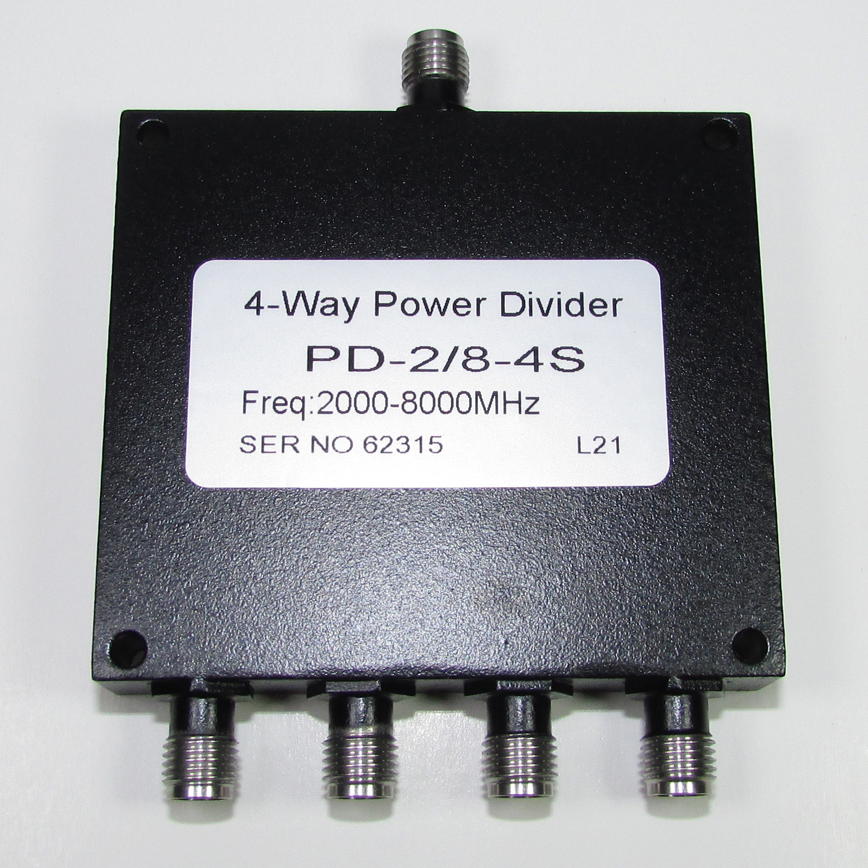 300-500MHz 50W RF RF Microwave SMA One Point Four Power Divider / One Year Warranty