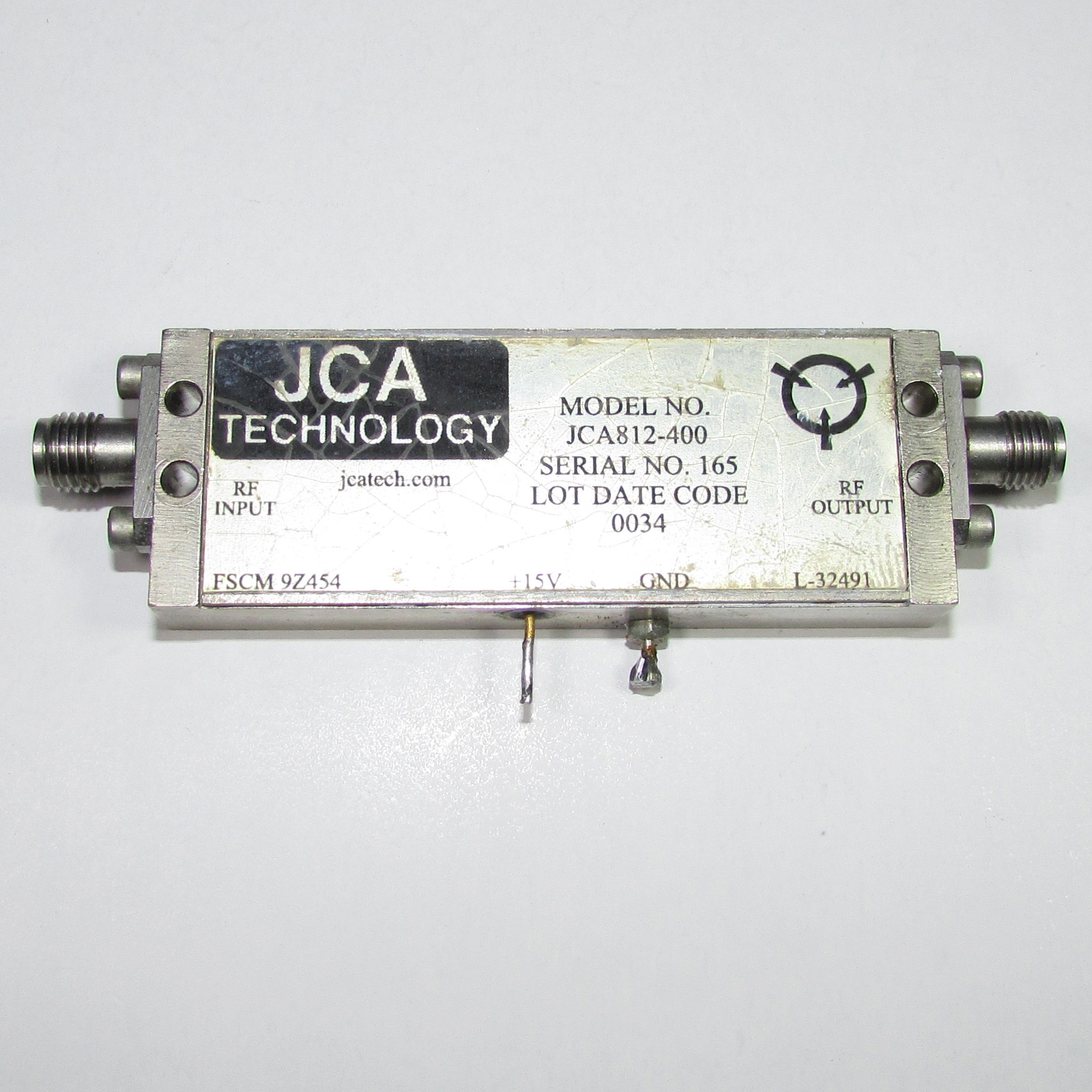 United States JCA JCA812-300 8-12GHz 32dB 10dBm SMA microwave low noise LNA amplifier