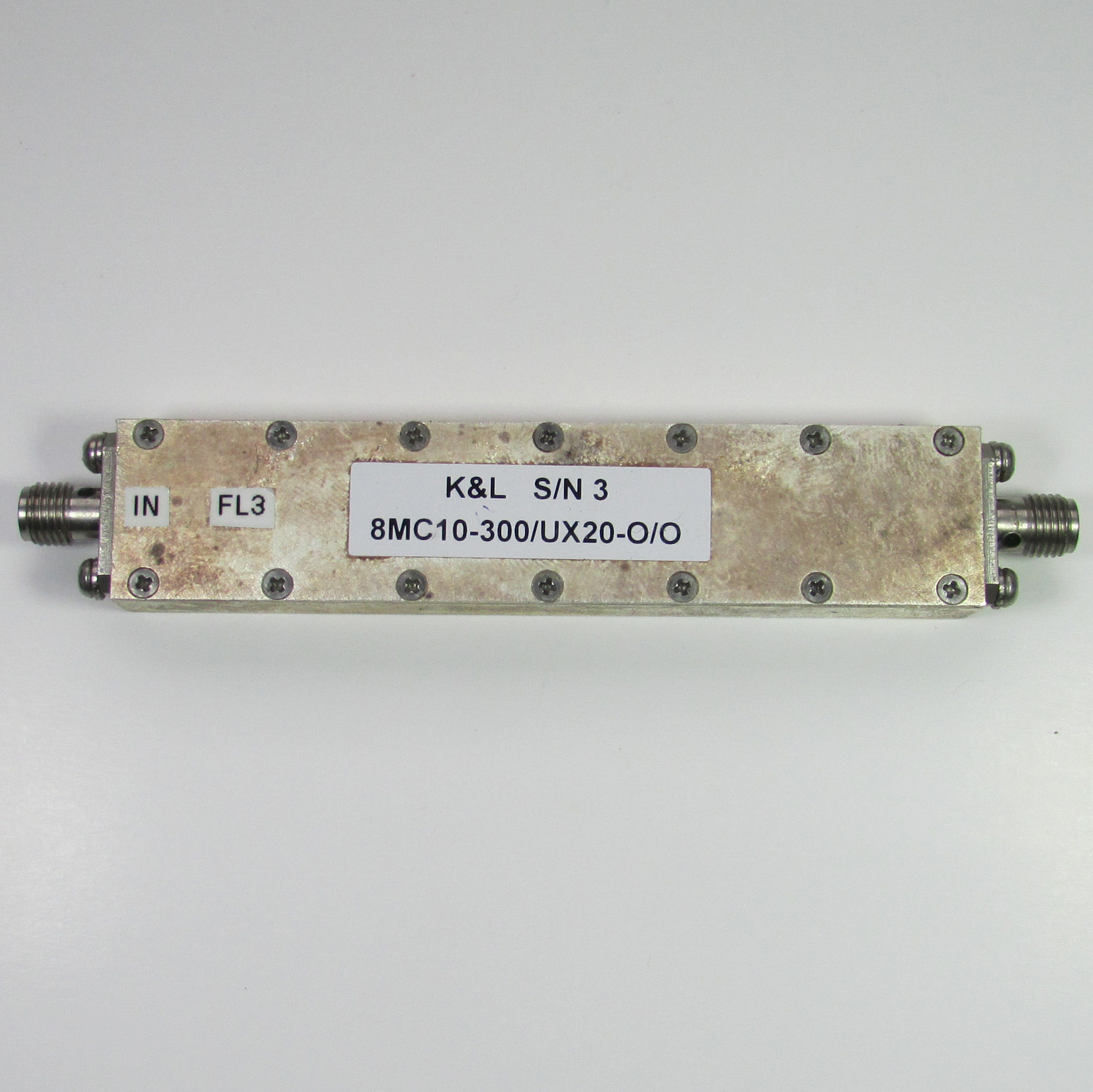 K & L 8MC10-300 / UX20-O / O 300MHz SMA RF Coaxial Bandpass Filter