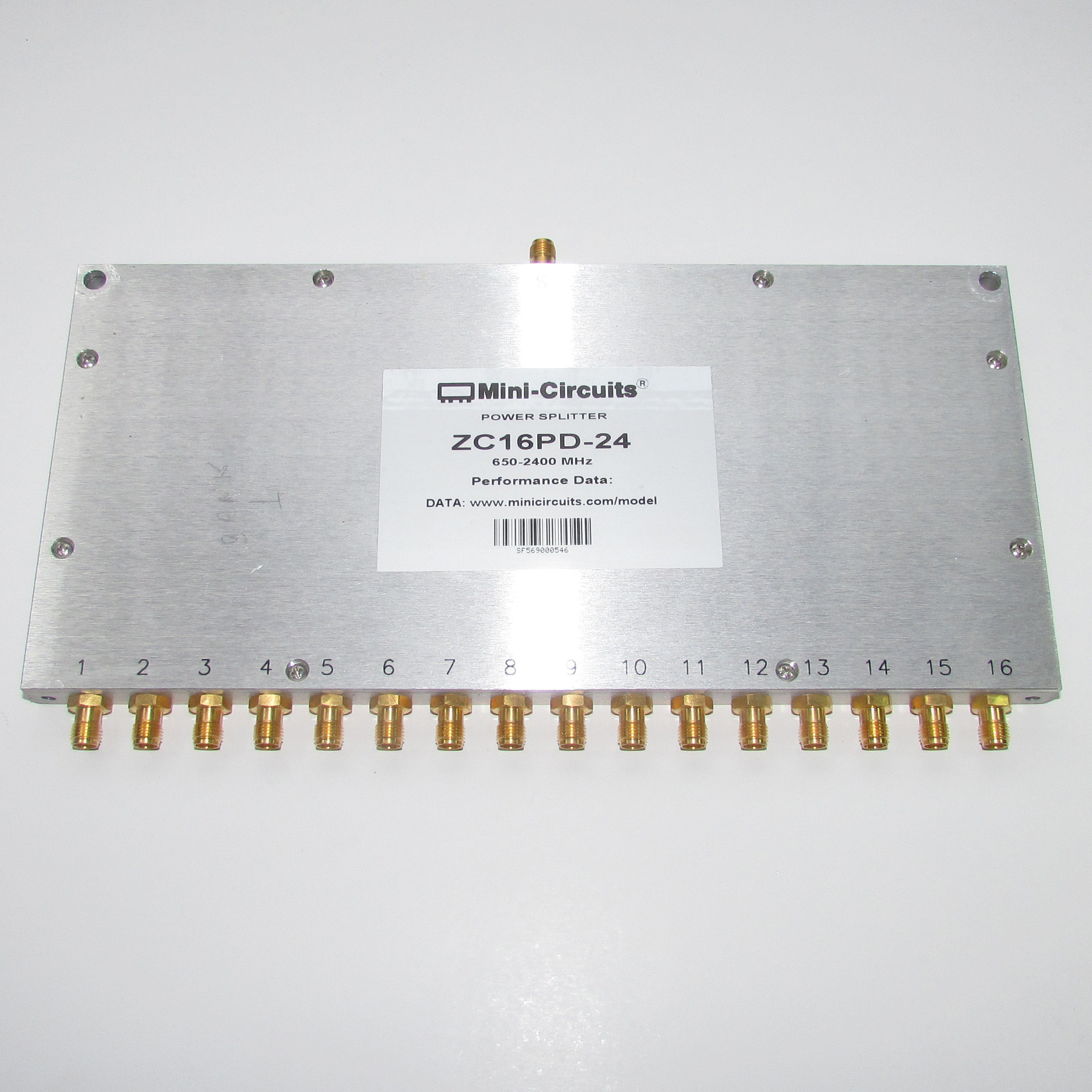 Mini-Circuits ZC16PD-24 650-2400MHz SMA RF One Minute Sixteen Power Divider