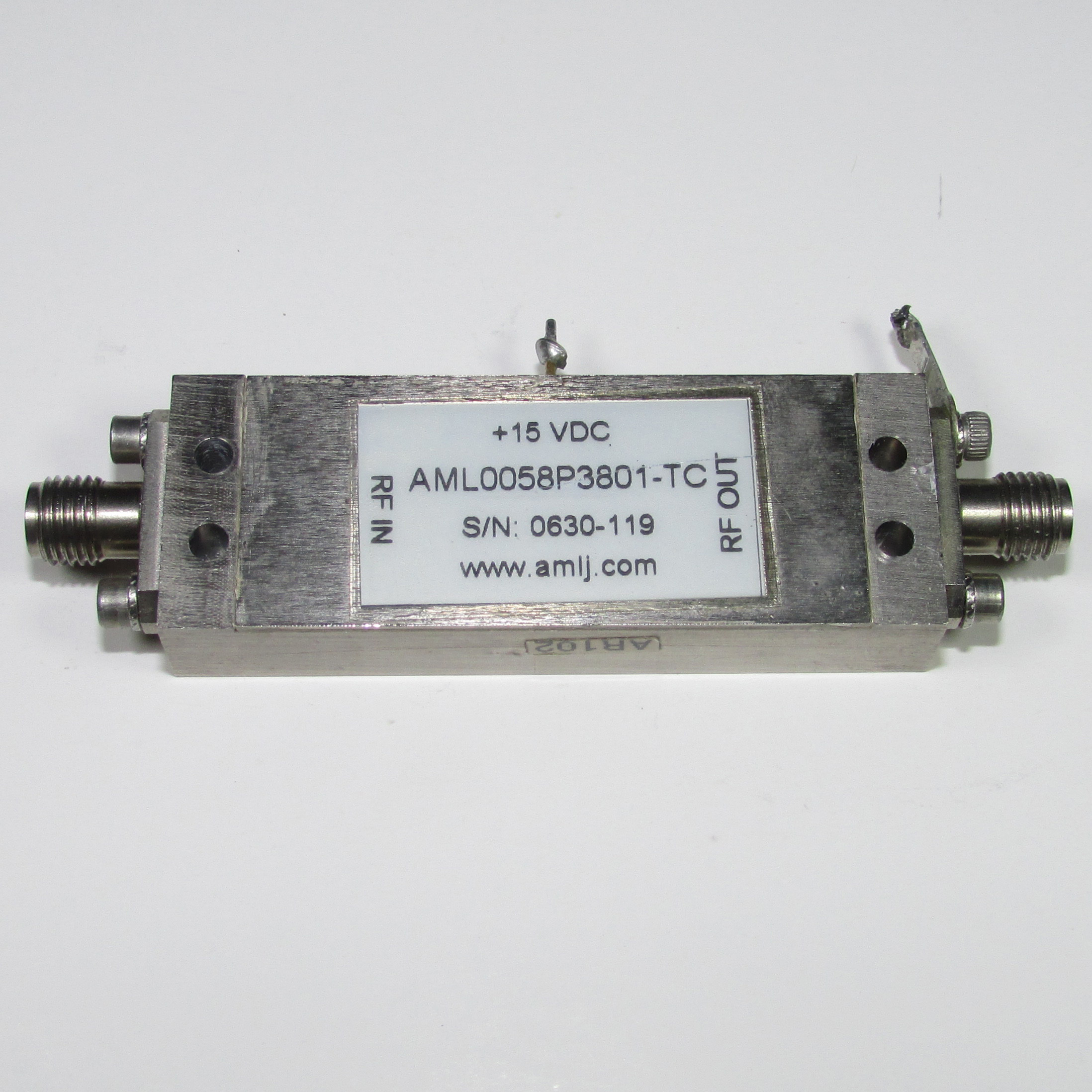 AML AML0058P3801-TC 0.11-8GHz 42dB 27dBm RF Microwave Broadband Amplifier