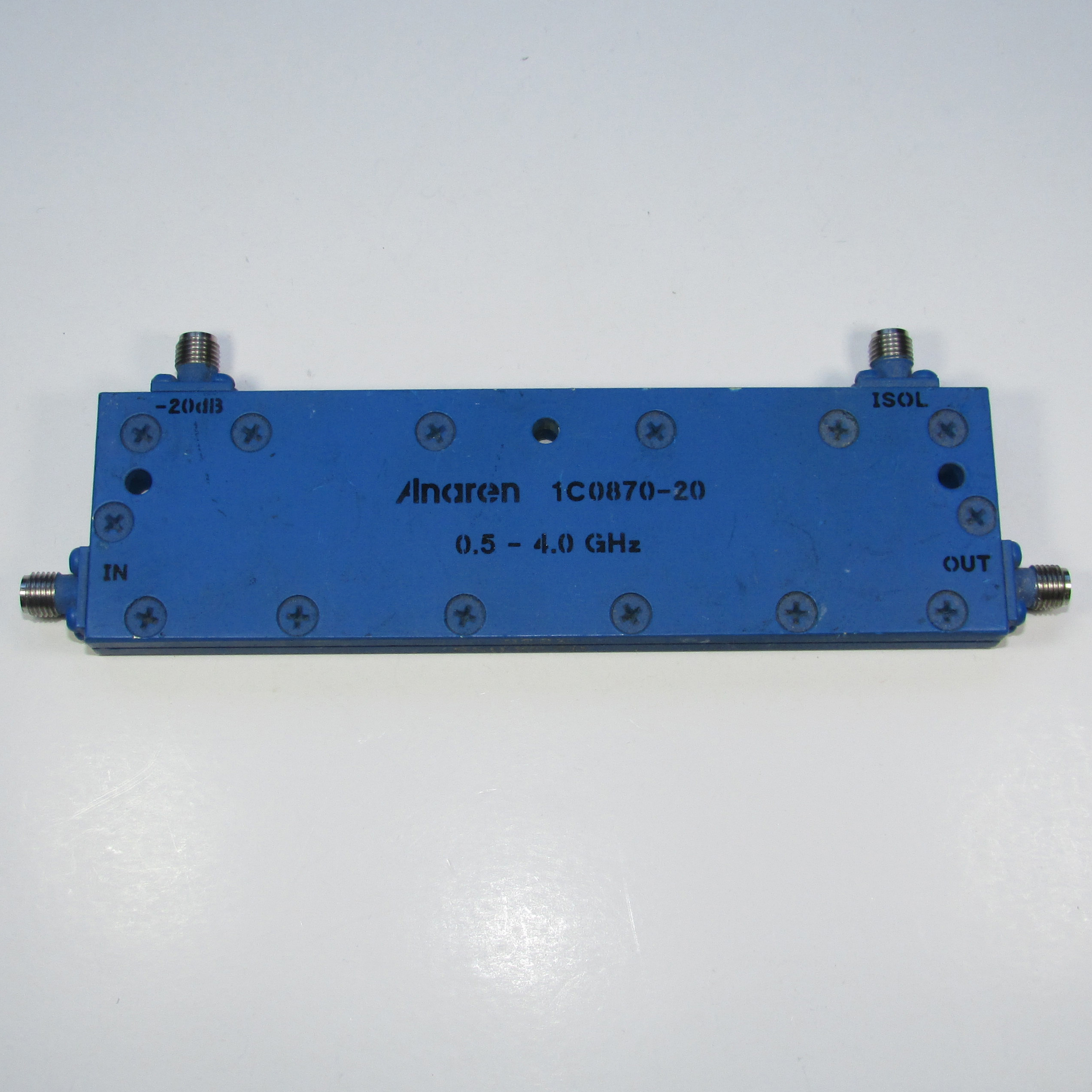 Anaren 1C0870-20 0.5-4GHz 20dB 50W SMA RF Microwave Directional Coupler