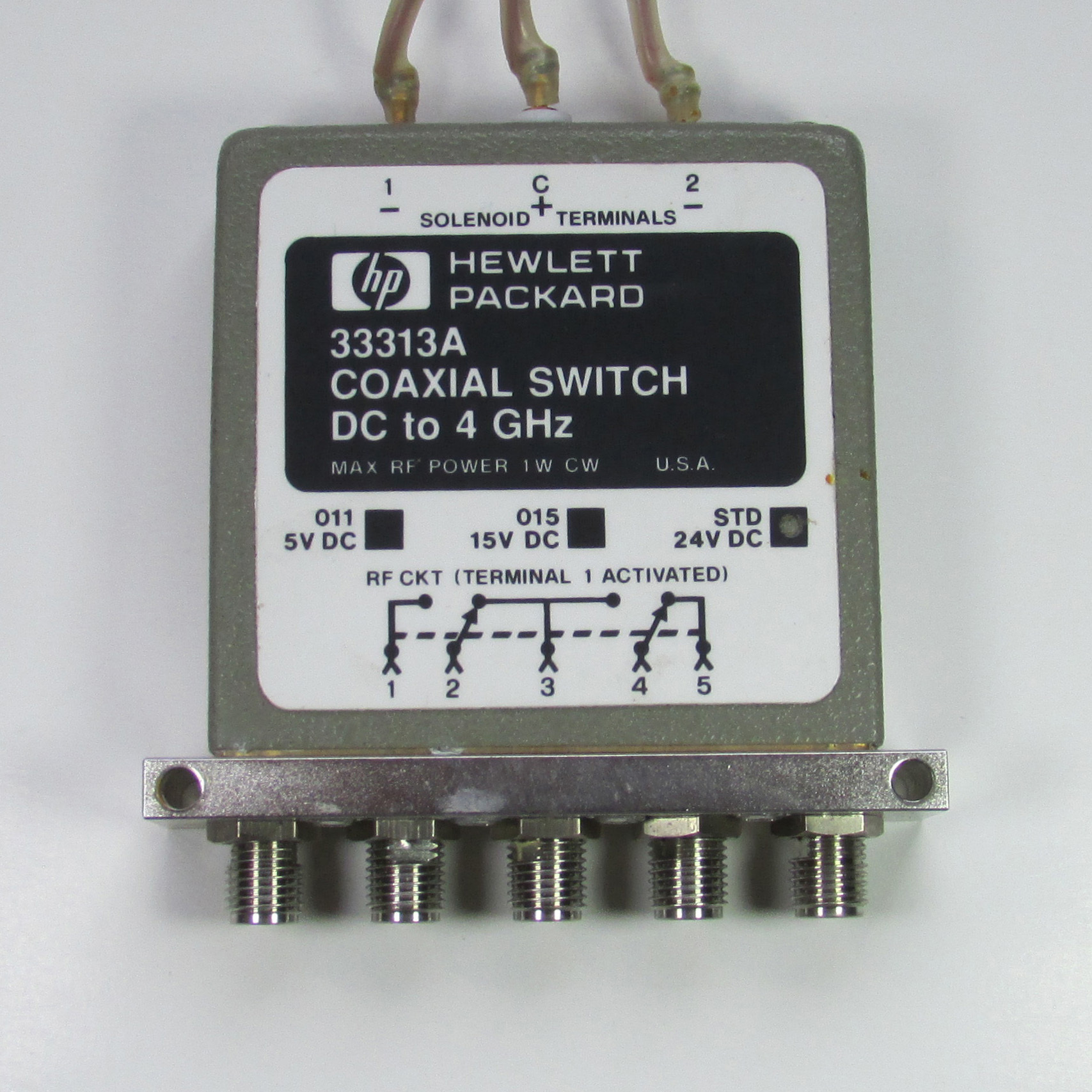 HP 33313A DC-4GHz 24V 1W SMA RF five-port coaxial switch (instead of 8764A)