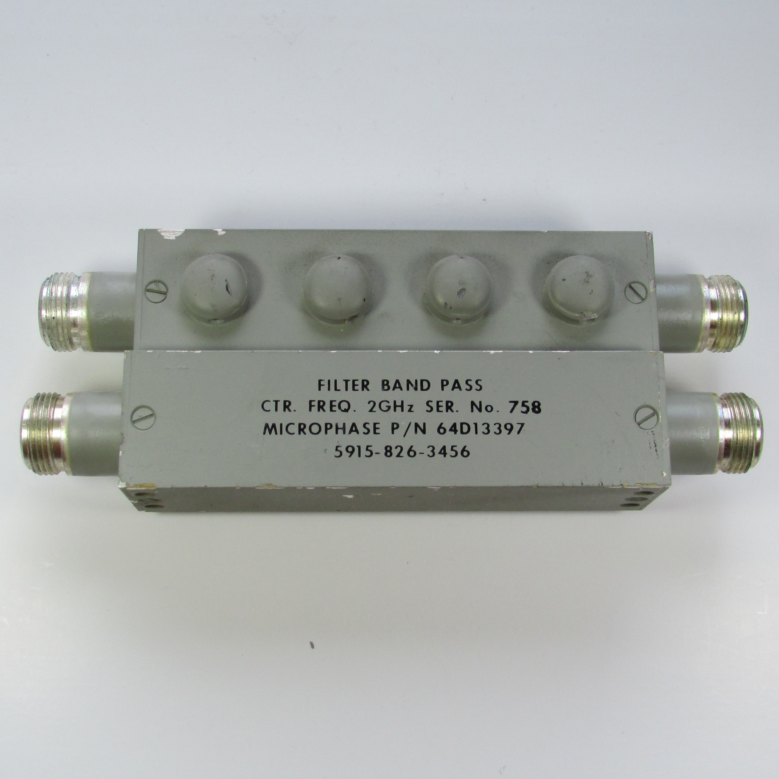 US MICROPHASE Center frequency: 2GHz N type RF coaxial bandpass filter