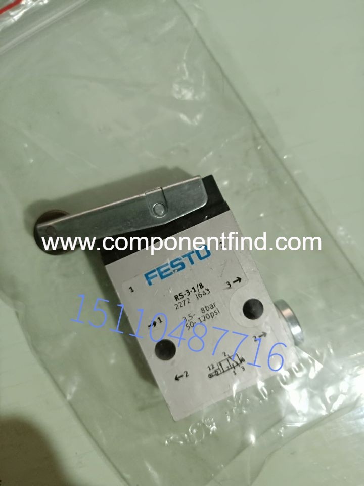 Vanne à Levier à Rouleaux FESTO RS-3-1/8 - Neuf Sous Emballage - Garantie 1 An